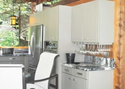 full kitchen outdoor cabinets wall